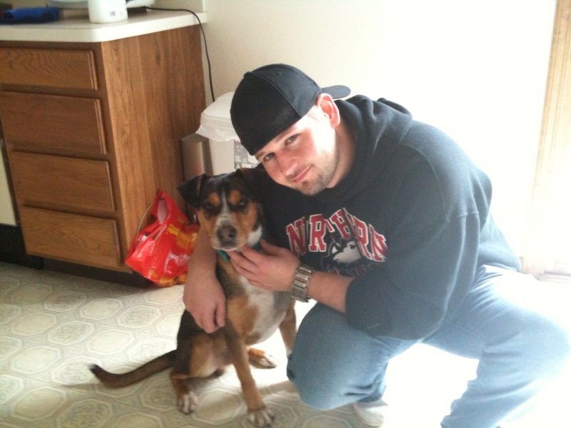 Snickers Snickers with his new Daddy!