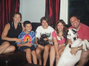Sparkey with his new family on Adoption Day 8-9-09 Sparkey with his new family on Adoption Day 8-9-09